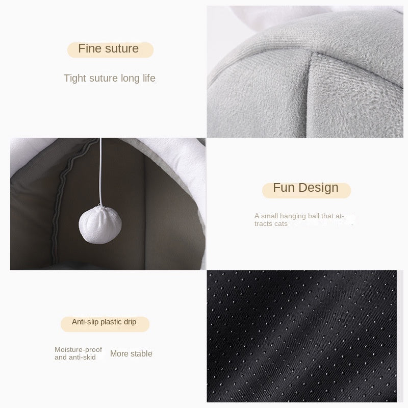 Cat House Universal Four Seasons Enclosed Cat House Dog Bed