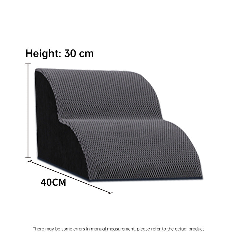 2/3/4-Step Pet Stairs/Ramp: Washable Non-Slip Memory Foam, Removable, Multi-Scene for Dogs & Cats