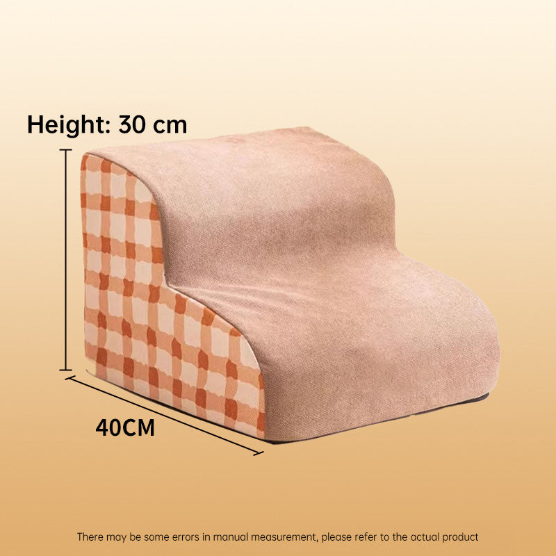 2/3/4-Step Pet Stairs/Ramp: Washable Non-Slip Memory Foam, Removable, Multi-Scene for Dogs & Cats