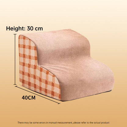 2/3/4-Step Pet Stairs/Ramp: Washable Non-Slip Memory Foam, Removable, Multi-Scene for Dogs & Cats