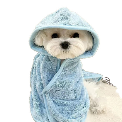 Dog Four-Season Bathing Towel, Thick and Highly Absorbent Bathrobe