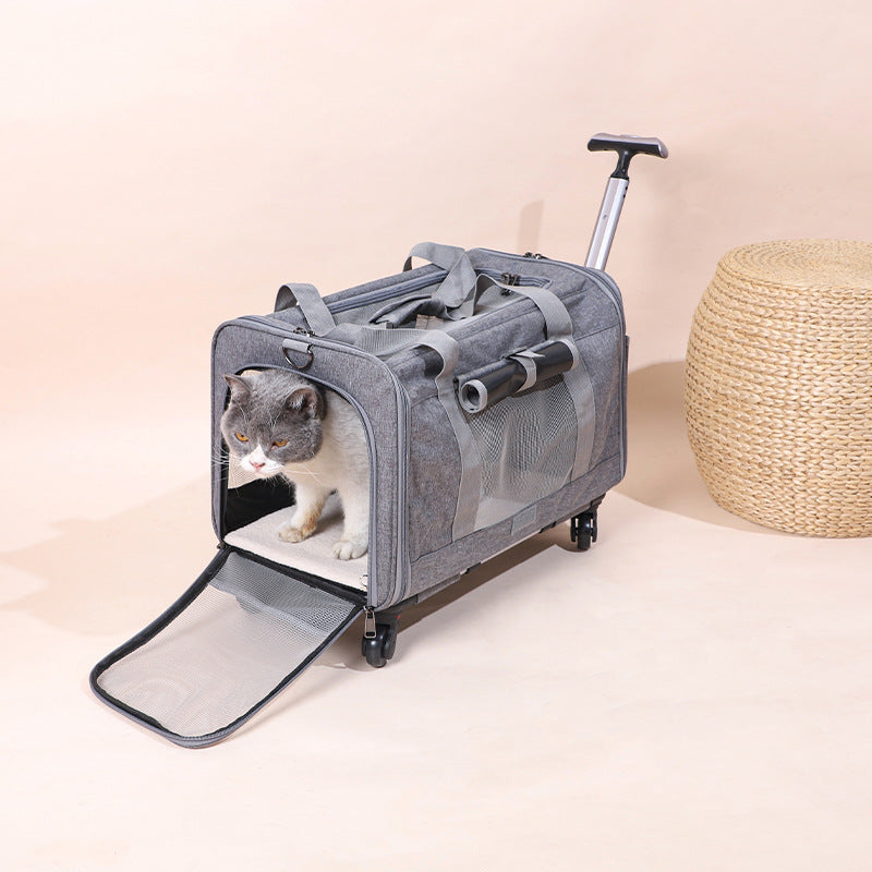 Travel Cat Bag Foldable Pet Breathable Portable Pet Stroller