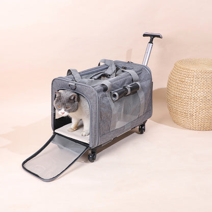 Travel Cat Bag Foldable Pet Breathable Portable Pet Stroller