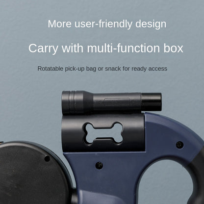 One to two dog leash medium-sized and small dog teddy 2-in-1 dual head automatic retractable dog leash