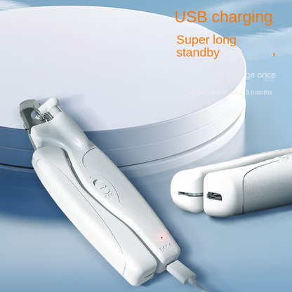 Pet nail clippers dog nail clippers with LED lights for charging and blood line monitoring Pet nail clippers