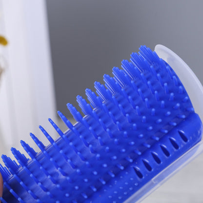 New four-color corner brush, comes with catnip powder, cat massage comb