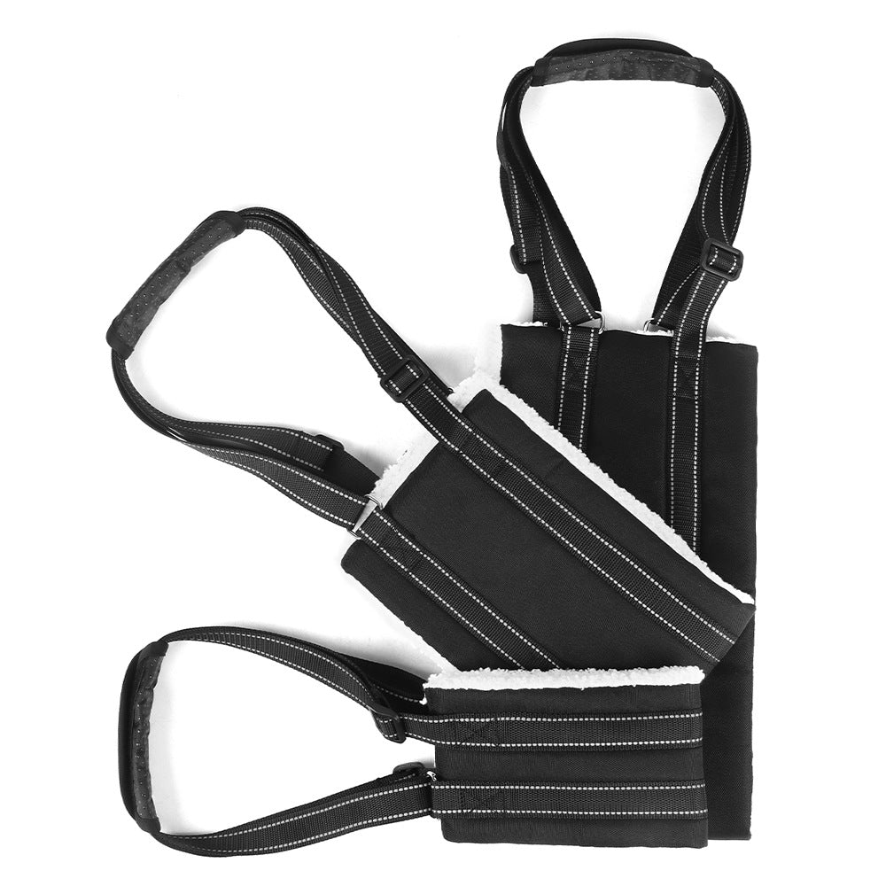 Adjustable dog leash with pet assistance strap