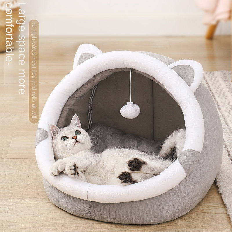 Cat House Universal Four Seasons Enclosed Cat House Dog Bed