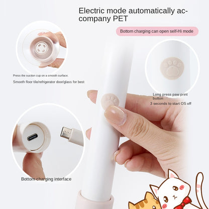 Cat electric toy with automatic cat teasing function can be attached and held in hand