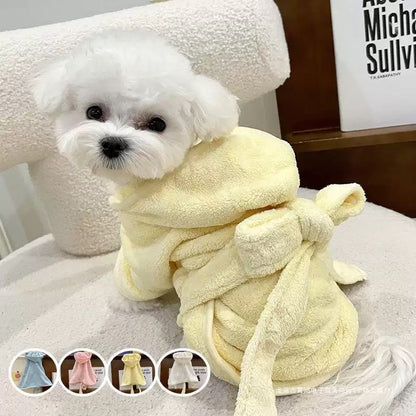 Dog Four-Season Bathing Towel, Thick and Highly Absorbent Bathrobe