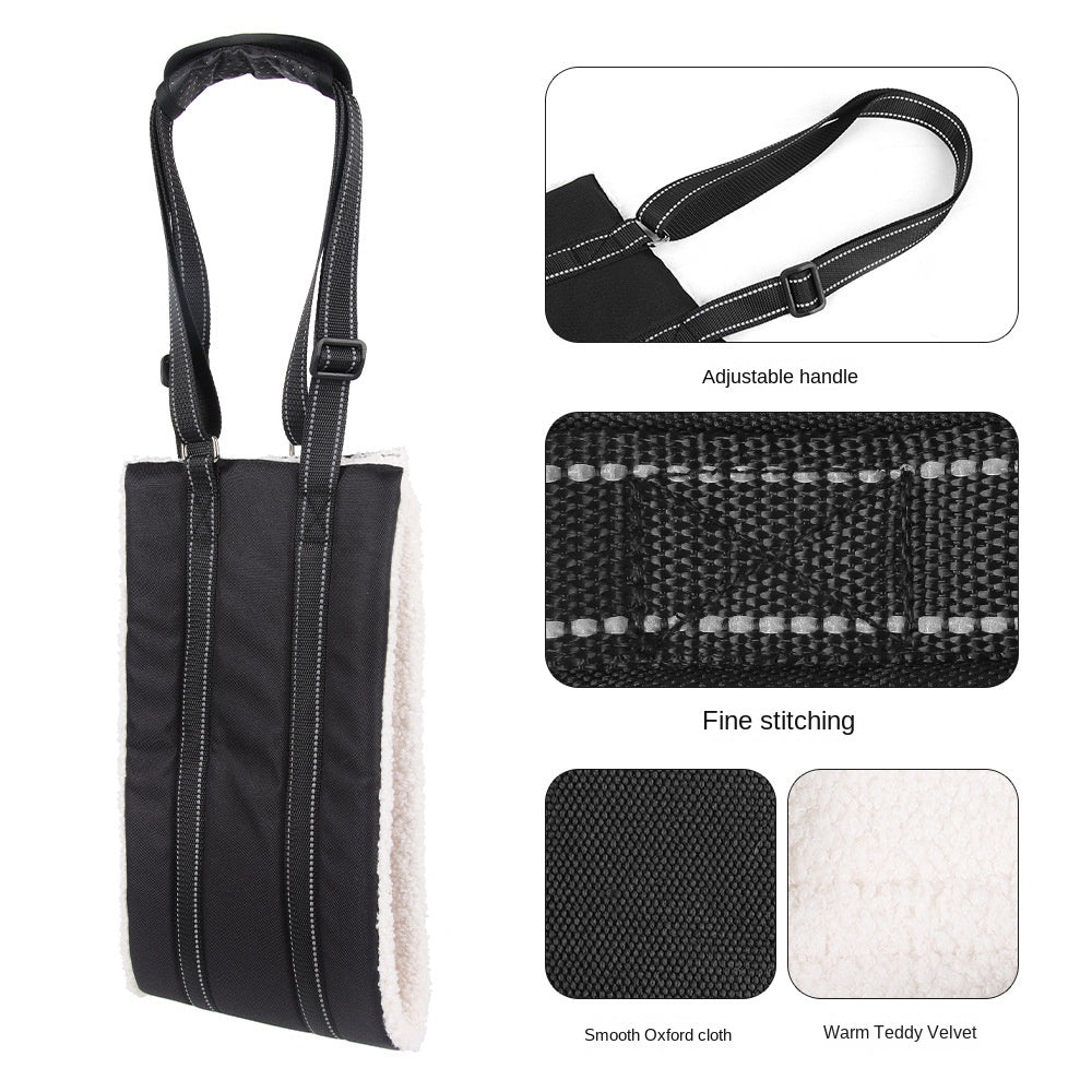 Adjustable dog leash with pet assistance strap