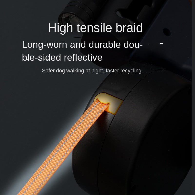 One to two dog leash medium-sized and small dog teddy 2-in-1 dual head automatic retractable dog leash