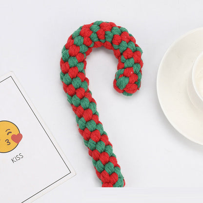 Pet Toys Christmas Series Cotton Rope Toys Clean Teeth Chew Dog Toys