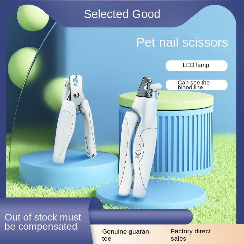 Pet nail clippers dog nail clippers with LED lights for charging and blood line monitoring Pet nail clippers