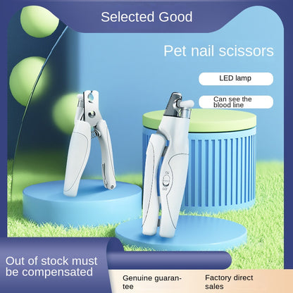 Pet nail clippers dog nail clippers with LED lights for charging and blood line monitoring Pet nail clippers