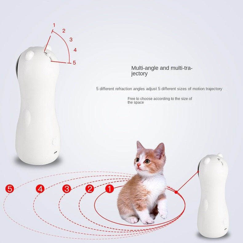 Cat Laser Toy Automatic Timing Laser Cat Toy Dual Power Supply LED Laser Wand Pet Laser Toy