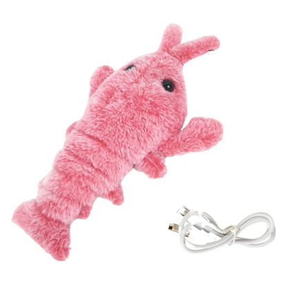 Pet Toy Gravity Bounce Shrimp Electronic Simulated Lobster USB Charging Itchy Dogs Cats