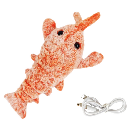 Pet Toy Gravity Bounce Shrimp Electronic Simulated Lobster USB Charging Itchy Dogs Cats